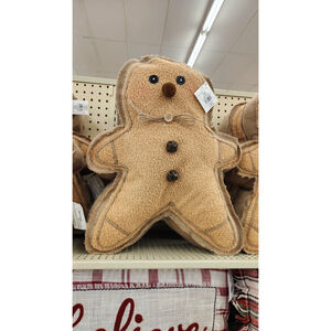 New! Gingerbread Man Burlap Pillow!